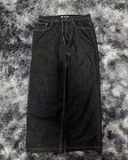 Amerikanische Y2K Street Trend Buchstaben Bestickte Loose Jeans Herren Harajuku Neue Hip Hop Oversized Weite Hose Unisex Mopping Jeans
