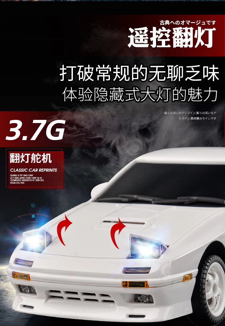 Skymaker AE86 Modell LD1801 RX-7 FC LD1802 1:18 RC Drift Car 1/18 2.4G Fernbedienung ESP Gyroskop LED Mini RC Rennwagen Spielzeug
