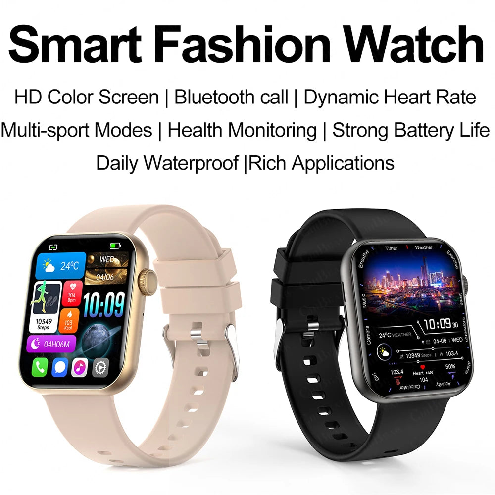 2025 Neue Sport Smartwatch Herren Full Touchscreen Herzfrequenz Bluetooth Anruf 1,9 Zoll KI-Sprache IP68 Wasserdichte Smartwatch Damen