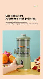 Elektrische Orangenpresse Tragbarer Zitrusentsafter Fruchtsaftpresse Fruchtfleischabscheider Entsafter USB-Ladefunktion 600 ml Smoothie-Mixer