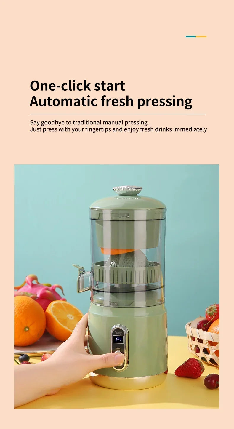 Elektrische Orangenpresse Tragbarer Zitrusentsafter Fruchtsaftpresse Fruchtfleischabscheider Entsafter USB-Ladefunktion 600 ml Smoothie-Mixer