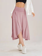 Sommer Damen Golf Tennis Tanz Fitness Lange Röcke Schnell Trocknend Einfarbige Damen Unterfütterung Hohe Taille Lange Röcke Shorts