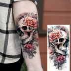 1 Blatt einzigartige Aquarell-Löwe-Tiger-Tier-Temporäre Tattoos langanhaltend wasserdicht Fuchs Eule gefälschter Tattoo-Aufkleber Körperkunst Tattoo