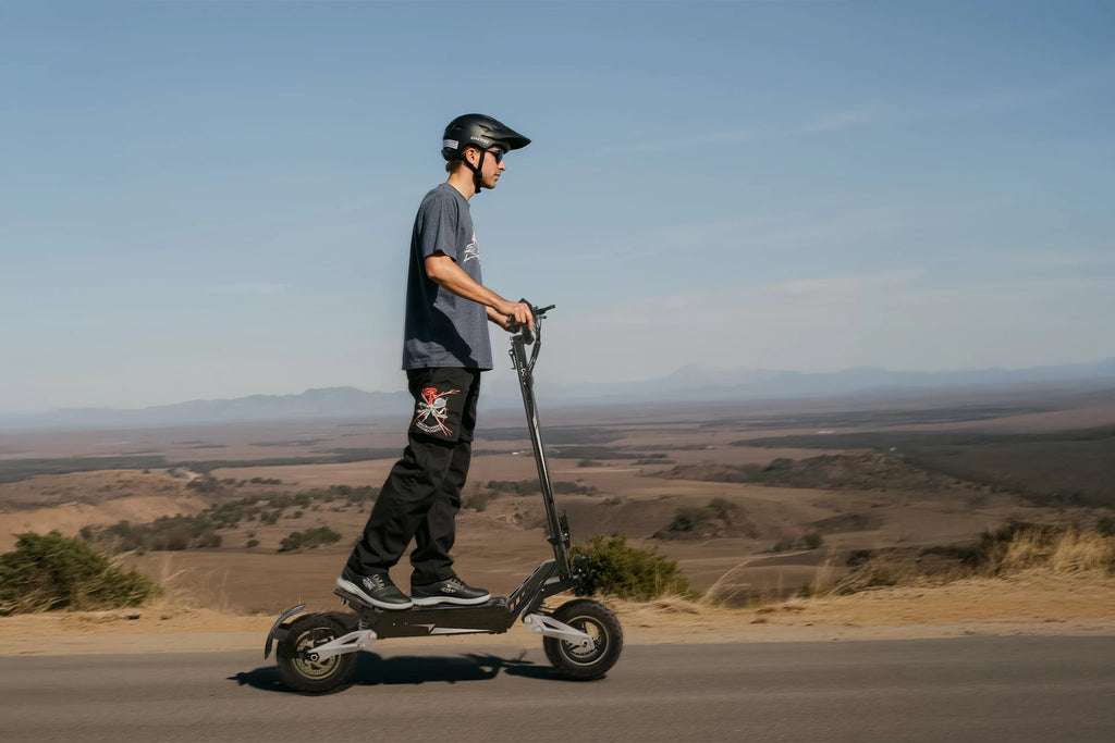 T10 Tragbarer E-Scooter 900W Spitzenleistung 48V 13.5/18 Ah Akku Elektroroller für Erwachsene 11 Zoll Offroad-Reifen Elektroroller