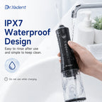 Dr.Yadent YD06 Kabelloser Munddusche Wasserflosser 300ML Tragbarer Wasserstrahl USB-C Schnellladung 7 Düsen 4 Modi IPX7 Wasserdicht