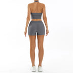 Scrunch-Sportanzug Damen Yoga-Set Gymnastik-Kleidung Sexy Sport-BHs und Schlaghosen-Sets Fitness-Outfits Damen Trainingskleidung