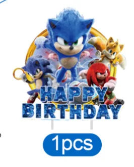 Sonic Geburtstagsparty Dekoration Spiel Igel Ballons Actionfigur Party Pappteller Handtuch Becher Tischdecke Spielzeug Kindergeschenke