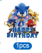 Sonic Geburtstagsparty Dekoration Spiel Igel Ballons Actionfigur Party Pappteller Handtuch Becher Tischdecke Spielzeug Kindergeschenke