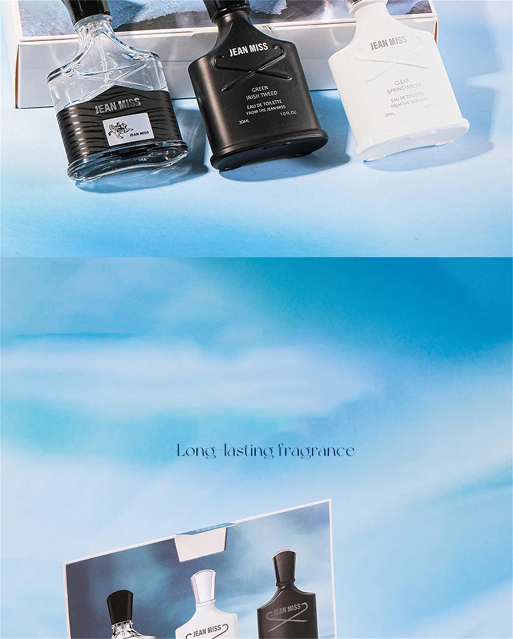 Frisches Naturparfüm 90 ml für Herren, Geschenkset, 3-teilig, langanhaltender Kölnischwasserduft, Herrenparfüms, charmante Männerparfüms, originale Hombres