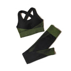 2/3tlg Damen Yoga Anzug Nahtlos Gestrickte Yogahose Leggings Kleidung Reißverschluss Langarm Crop Top Fitnesskleidung Sportbekleidung Gym Set