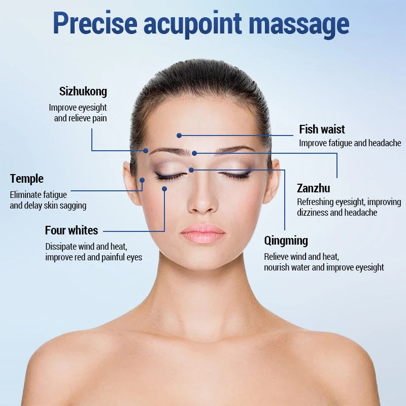 Augenmassagegerät 9 Modi Magnetfeldtherapie Vibrator Smart Augenmassagegerät Entfernung Lindert Müdigkeit Augapfelmassage Gesundheitspflege