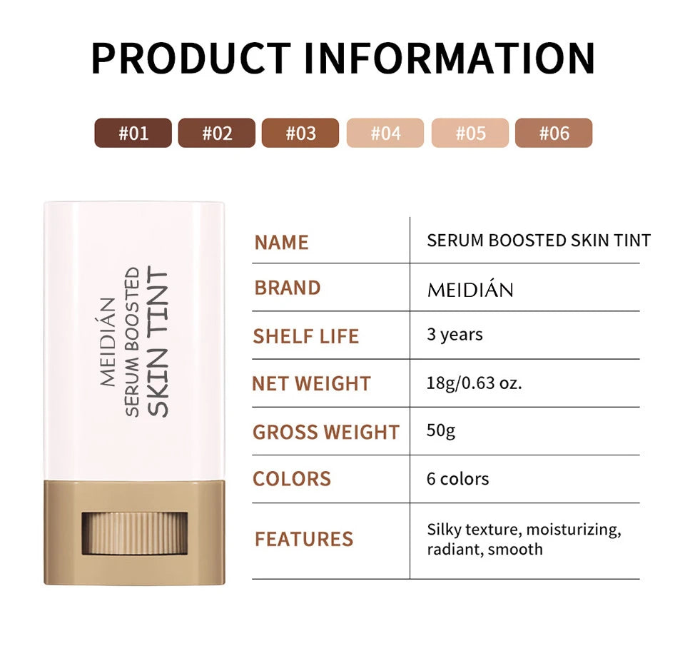 Bronze Foundation Stick Serum-verstärkte Hauttönung Seidige Textur Feuchtigkeitsspendende Deckkraft Concealer Base Ebenmäßiger Hautton Make-up