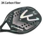 Camewin 3K Beach Tennisschläger, Vollcarbon, raue Oberfläche, Outdoor-Sport-Schläger für Herren, Damen, Erwachsene, Tennisschläger, Neu