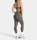 High Waist Leopard Print Yoga Hose, Po-Lifting Leggings mit Bauchkontrolle