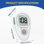 LinkSun Blutzuckermessgerät G-425-3 Glukometer ohne Codierung für Diabetestest 10/50/100 Teststreifen Lanzetten Medizinischer Blutzucker mg/mmol