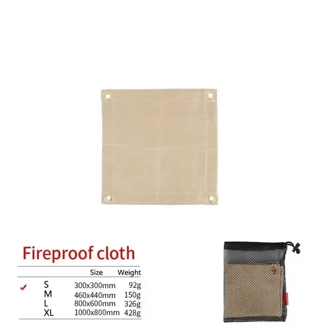 Neue Outdoor-Camping feuerfeste Matte Picknick Barbecue Isolationsmatte flammhemmend Hochtemperatur-Feuerdecke Fiberglasmatte