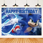 Sonic Geburtstagsparty Dekoration Spiel Igel Ballons Actionfigur Party Pappteller Handtuch Becher Tischdecke Spielzeug Kindergeschenke