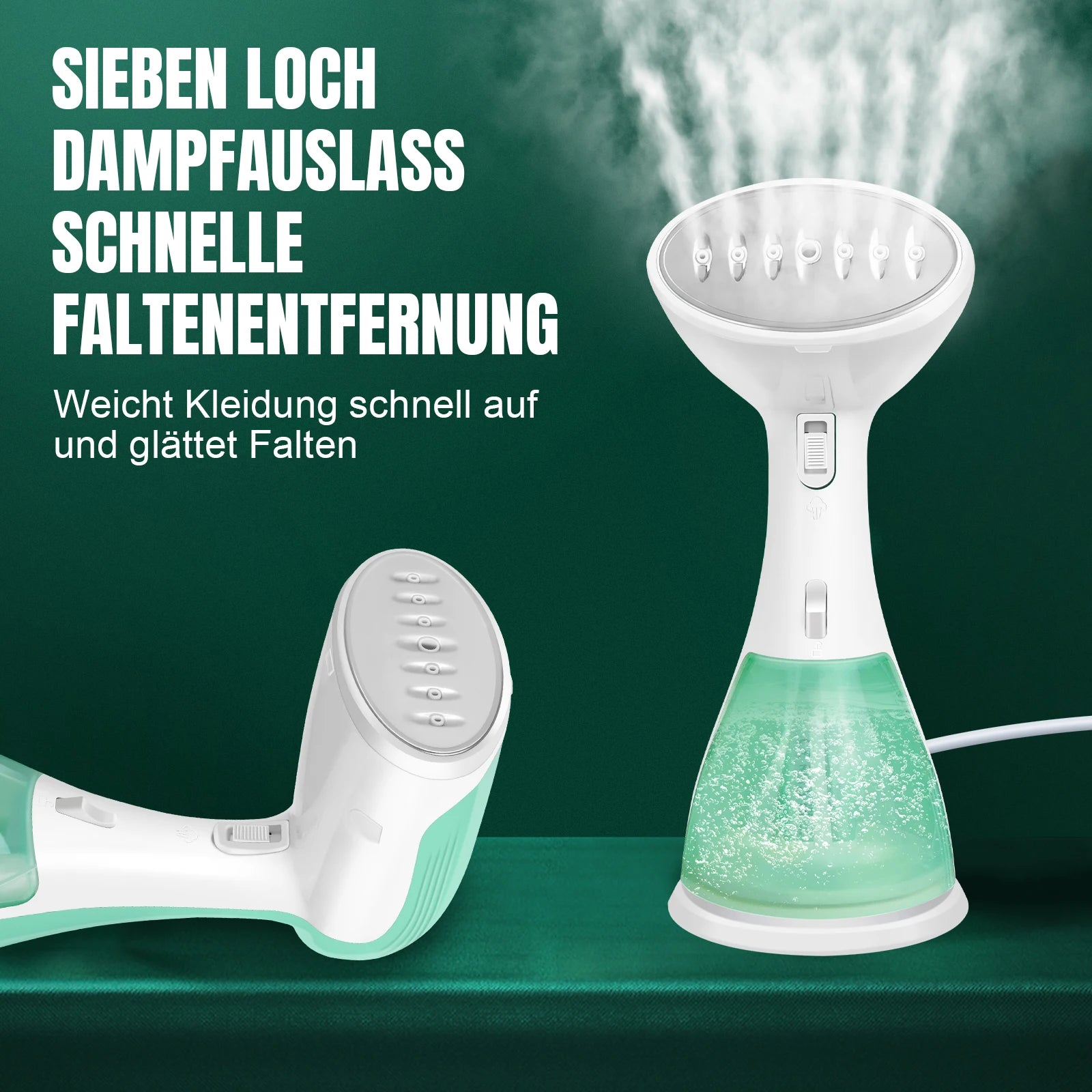 BRIEFNESS 2000W Handdampfer für Kleidung, 30s Aufheizzeit, Tragbarer Faltenentferner für Kleidung, Reise-/Heimgebrauch, Schnelles Dampfbügeleisen