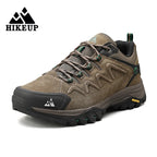 HIKEUP Leder Herrenschuhe für Herren Freizeitschuhe Mode Wasserdicht Winter Luxus Designer Marke Arbeitsstiefel Herren Rutschfeste Sneaker