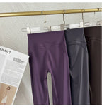 Damen High-Waist Schlag-Yogahosen Bequeme Pilates-Laufleggings Stylische Fitness-Sporthosen