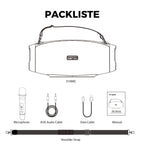 W-KING (120W PEAK)70W Tragbare laute Bluetooth-Lautsprecher mit kabellosem Mikrofon, wasserdichte kabellose Outdoor-Bluetooth-Lautsprecher