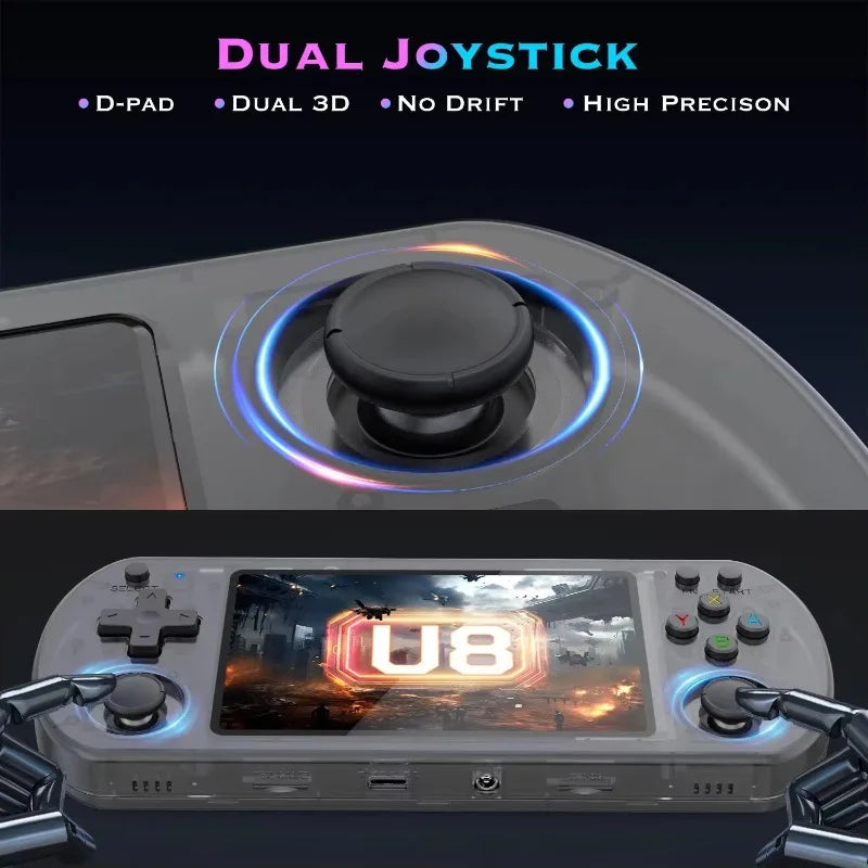 U8 Retro Handheld Spielekonsole Linux System 4.0 Zoll IPS Bildschirm R35s Pro Tragbarer Taschen-Videospieler