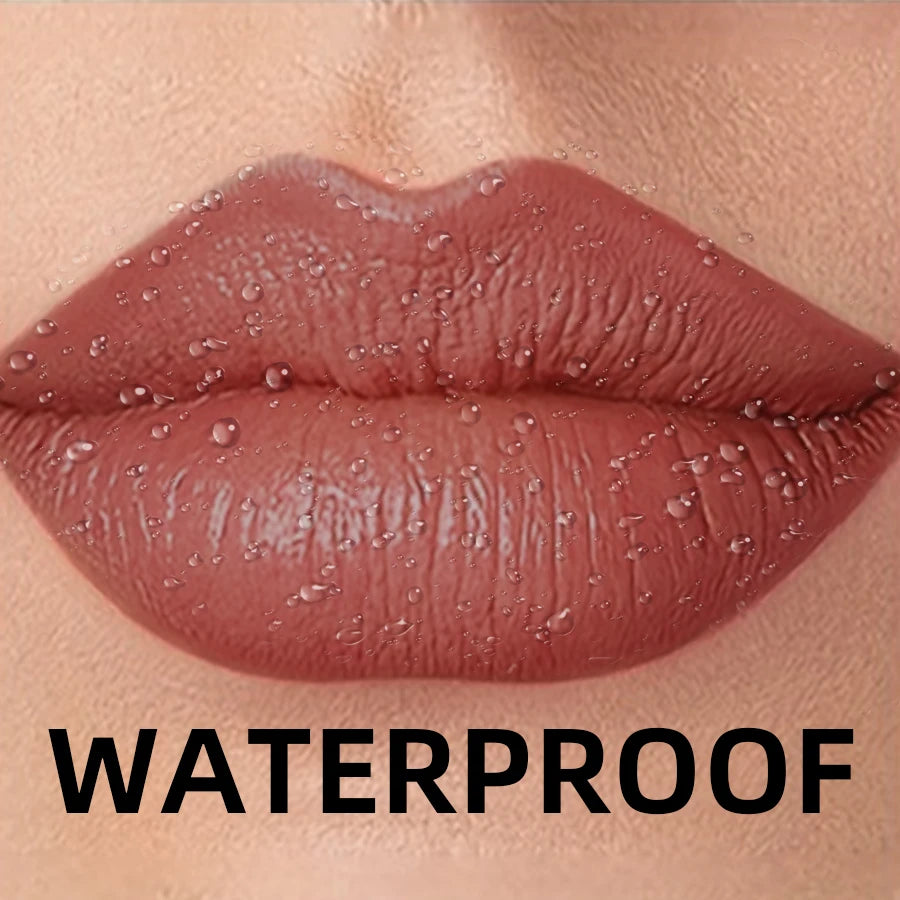 7 Farben Wasserdichtes Lip Tint zum Abziehen Lipliner Tattoo Lipgloss Lang Anhaltend Matt Rosa Rot Braun Kontur Make-up Lippenflecken Geschenk