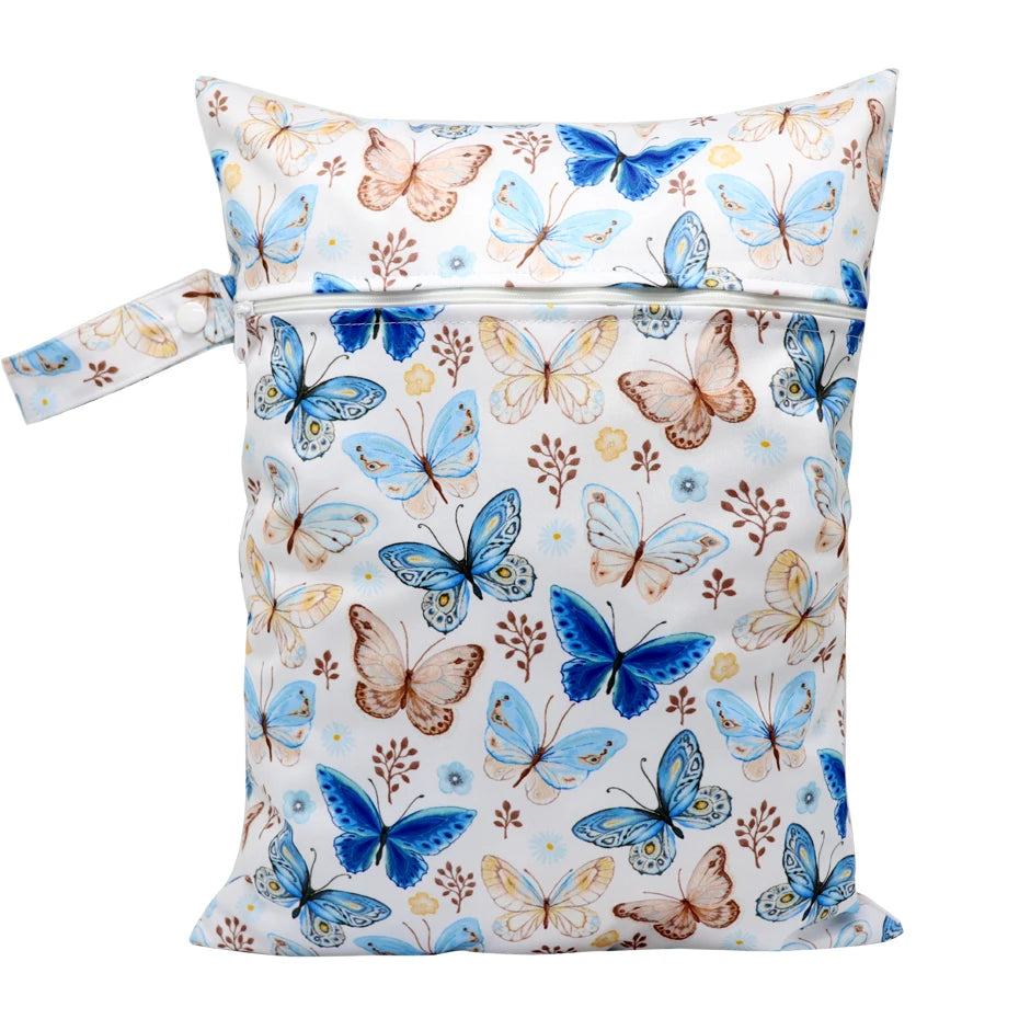 Wasserdichte Wickeltasche Windeltasche Mama Baby Umstandstasche Waschbare Reißverschluss Windel-Organizer Trockenbeutel Reisetragetasche 30x40cm
