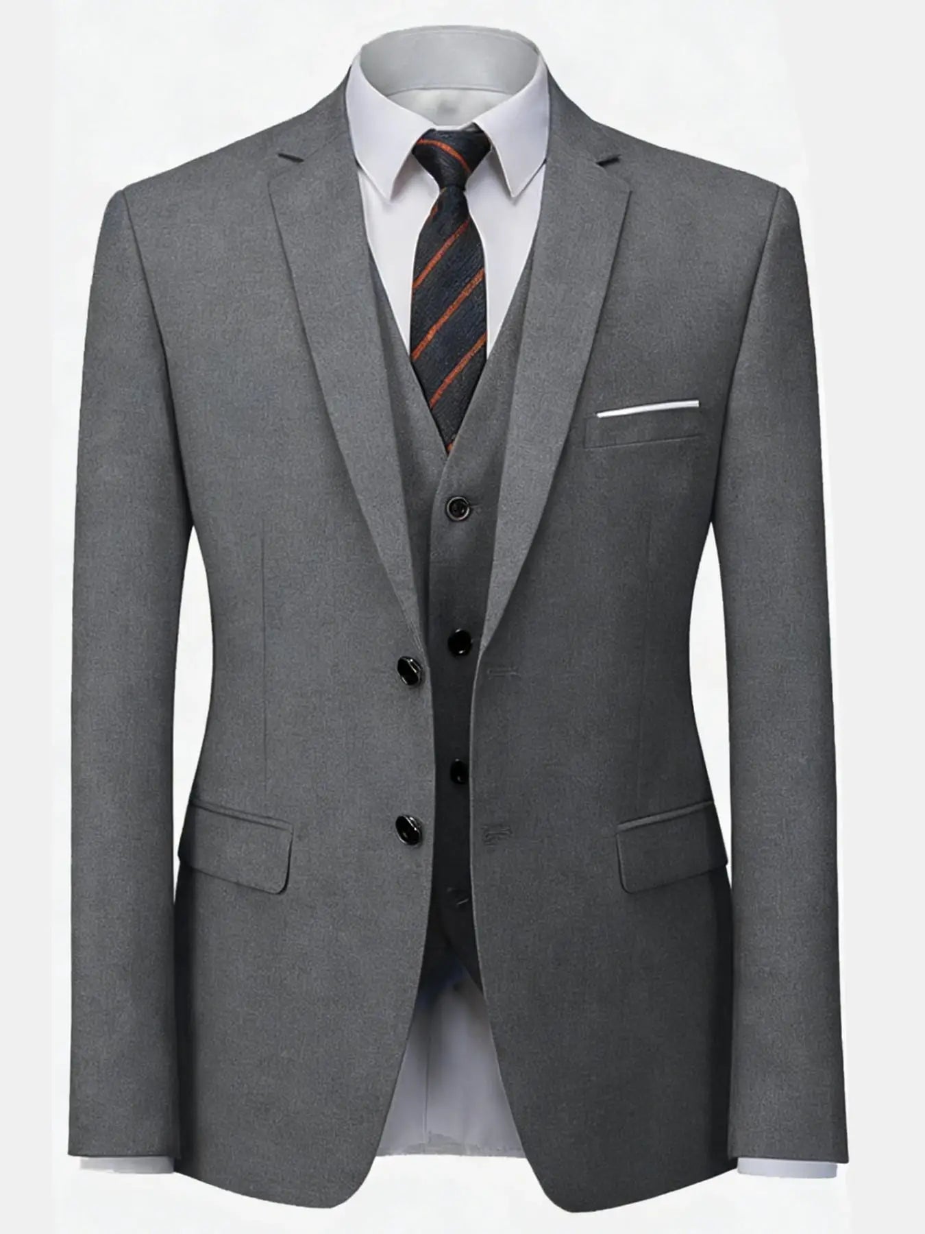 Herren burgunderroter 2-teiliger Anzug (nur Sakko + Hose, keine Weste enthalten), Slim Fit Formaler Business Hochzeits-Party Blazer & Hose
