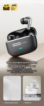 Choice Lenovo LE208 Kabellose Lederkopfhörer Bluetooth 6.0 ENC Kopfhörer Rauschunterdrückung Headset Geringe Latenz Gaming-Headset