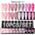 10/12PCS/SET Katze Magnetisches Gel Nagellack Set 9D Reflektierendes Glitzer Gel Halbpermanentes UV Gel Soak Off Funkelndes Nagelkunst Kits