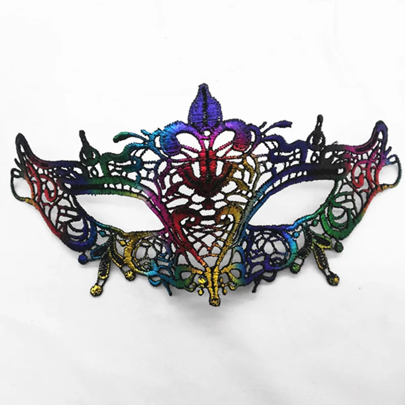Neue Damen Hollow Lace Gesichtsmaske Maskerade Sexy Cosplay Abschlussball Party Requisiten Kostüm Maske Nachtclub Halloween Schwarze Augenmaske