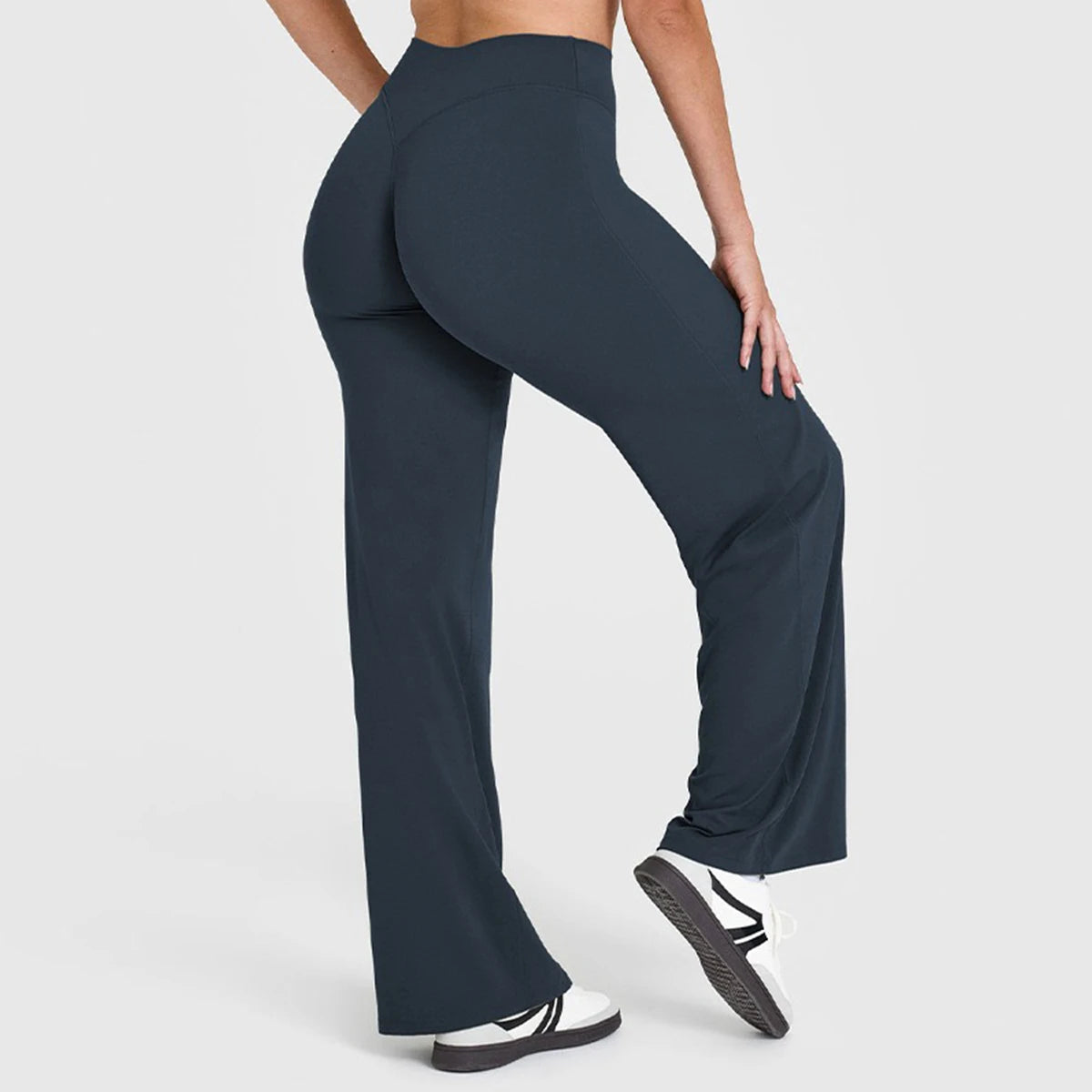 Ausgestellte Leggings Gerade Leg Leggings Damen Weite Hosen Yoga Atmungsaktive Fitness Kleidung Vielseitige Freizeithose