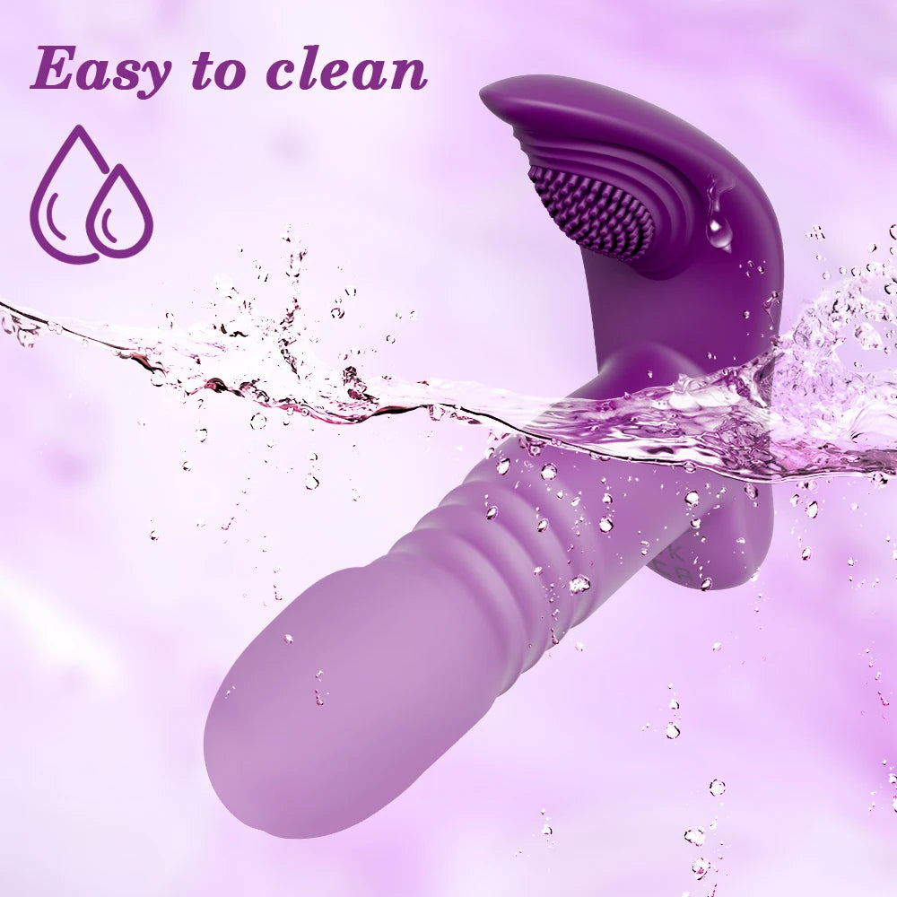 APP-gesteuerter Stoß-Vagina-Vibrator für Frauen, tragbares Höschen, G-Punkt-Klitoris-Vibrator, weibliches Masturbations-Sexspielzeug für Frauen