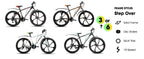 HILAND Mountainbike, 3-Speichen-Rad, 18 Gänge Schaltung, Aluminiumrahmen 26 Zoll Räder, Scheibenbremsen Fahrrad für Herren Damen Herren-MTB