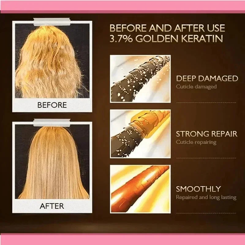 Magische Haarmaske Kollagen Keratin 5 Sekunden Reparatur Geschädigtes Frizziges Haar Glatt Tiefenwirksame Feuchtigkeitspflege Nährendes Haarpflegeprodukt