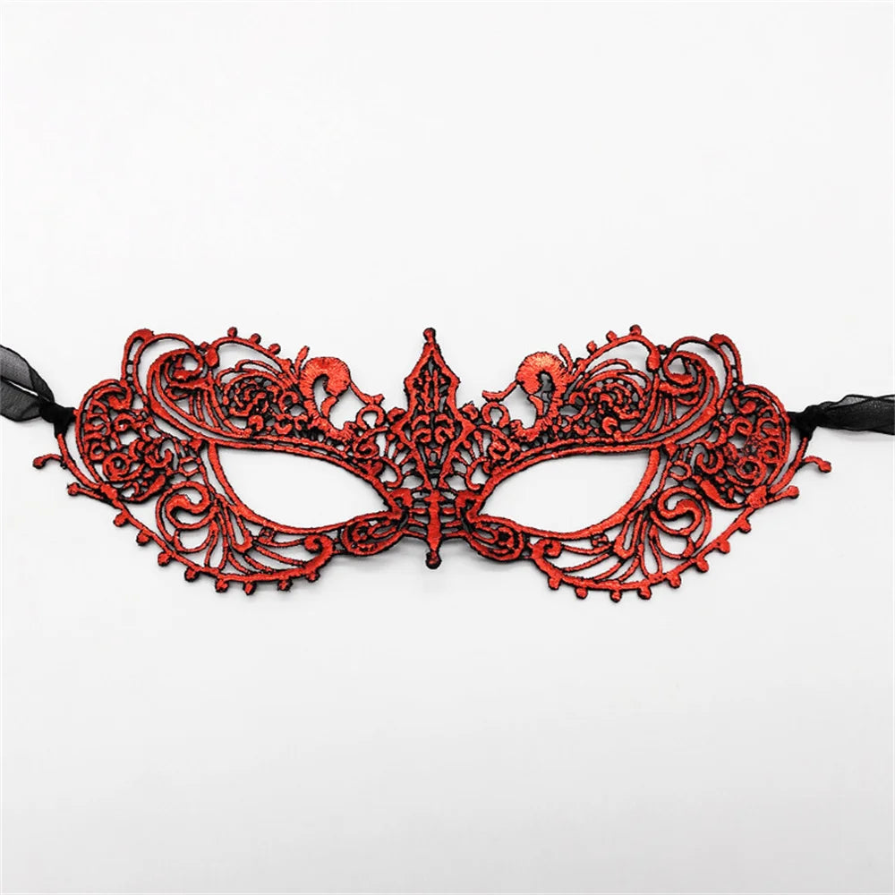 Neue Damen Hollow Lace Gesichtsmaske Maskerade Sexy Cosplay Abschlussball Party Requisiten Kostüm Maske Nachtclub Halloween Schwarze Augenmaske