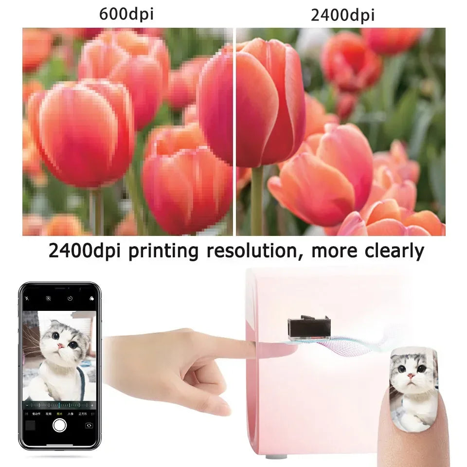 Smarter 3D Mobiler Nageldrucker M1 Muster Digitaler Nagelkunst-Drucker DIY Tragbares H1 Nagelkunst-Gerät Vom Telefon