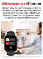 2025 Neue KI-Diagnose Blutfette Harnsäure Körperzusammensetzung Test Smartwatch für Herren EKG+PPG Bluetooth Anruf Gesundheits-Smartwatch