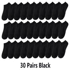 10/20/30 Paar Herren Socken Ankle Socks Weiß Schwarz Atmungsaktiv Bequem Schweißabsorbierend Boot Socken Unisex Freizeit Uni Kurze Socken