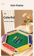 Sechsseitiges Flipping-Spiel, Holz-Zahlenspiel, Shut-The-Box-Würfelspiel - Eltern-Kind-Brettspiel, Bar-Party, Freizeit-Glücksspiel