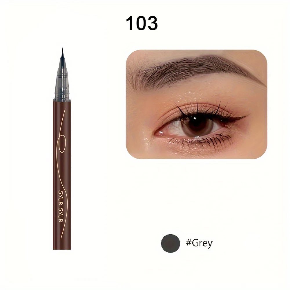 Ultrafeiner Augenbrauenstift wasserfest professioneller schweißfester flüssiger Eyeliner Augenbrauen-Dauer-Make-up-Kunst mit zwei Funktionen