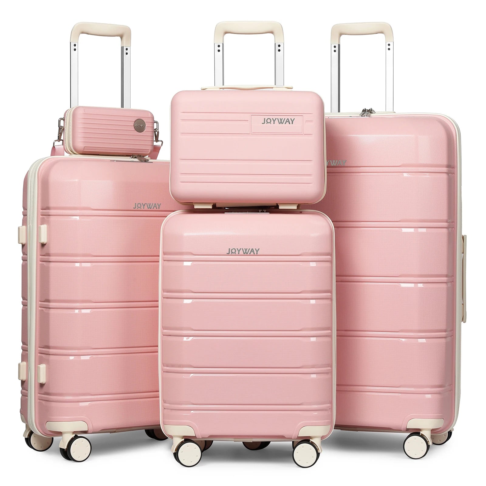 Joyway Reisegepäck-Sets, stilvolles Handgepäck und Koffer-Set, robust, langlebig, kratzfest, TSA-Schloss, Spinner-Räder