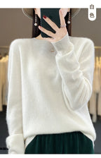 100 % Merinowolle Pullover Damen O-Ausschnitt Kaschmir Strickwaren Female Pullover Herbst Winter Freizeit Oberteile Einfarbig Weiche Kleidung