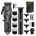 hiena Haarschneidemaschinen-Set für Herren Elektrorasierer Haartrimmer Professionelle Schneidemaschine Haartrimmer mit LCD-Digitalanzeige
