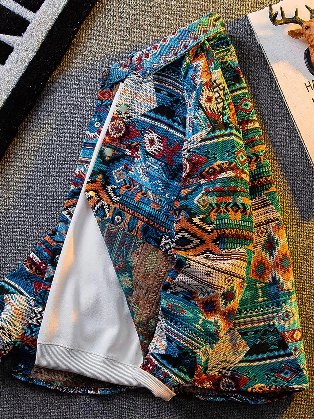 Frühlings- und Herbstjacke für Herren im neuen Ethno-Stil mit Aufdruck, hochwertige, stilvolle Trendjacke