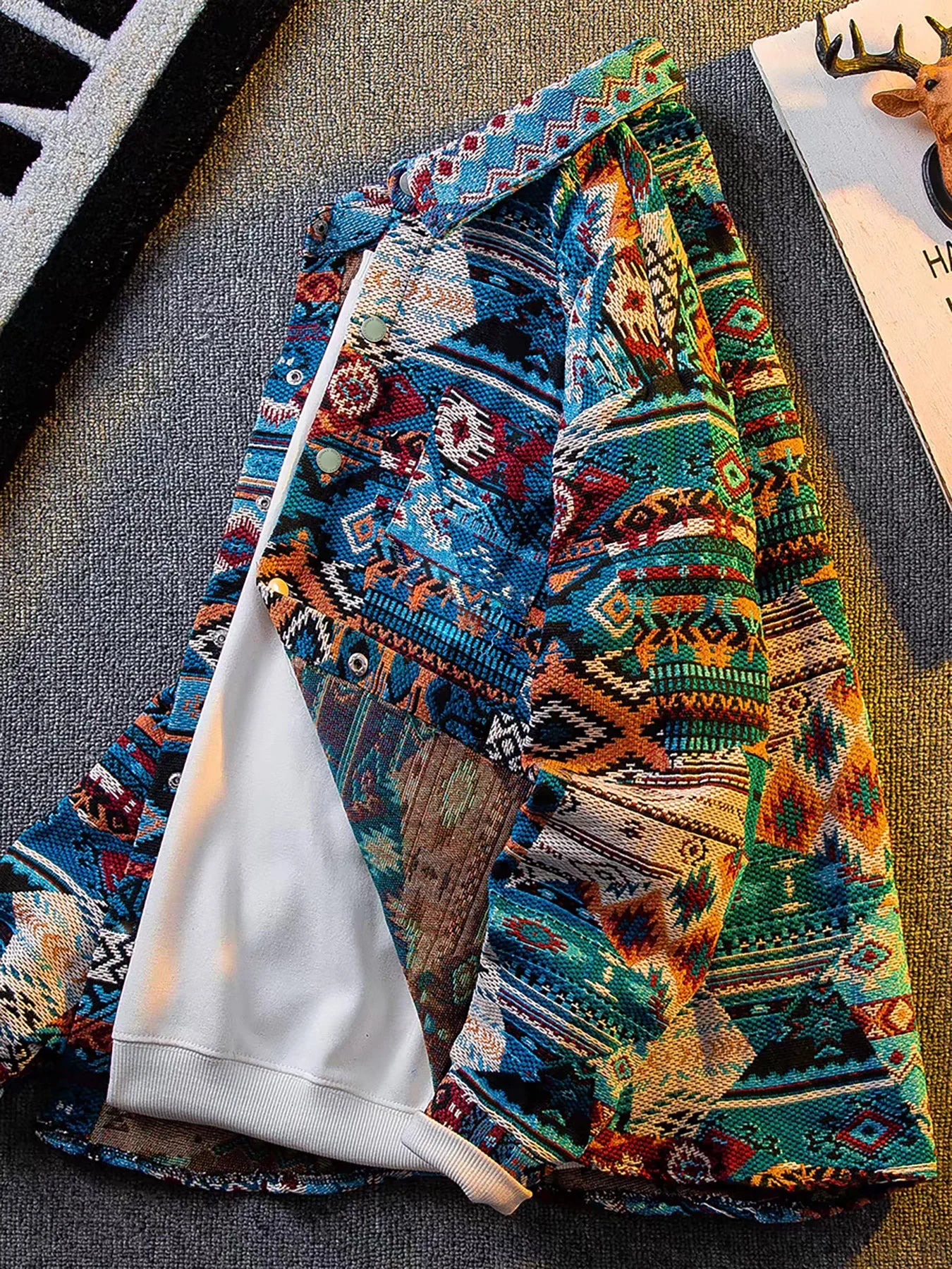 Frühlings- und Herbstjacke für Herren im neuen Ethno-Stil mit Aufdruck, hochwertige, stilvolle Trendjacke