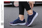Damen Freizeitschuhe Mode Atmungsaktive Walking Mesh Flache Schuhe Sneakers Weiß Damen Fußbekleidung