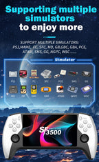 SF3500 Retro Handheld Videospielkonsole Linux System 5,0 Zoll 854*480 IPS Bildschirm 3000mAh Tragbarer Pocket Video Player Spiele