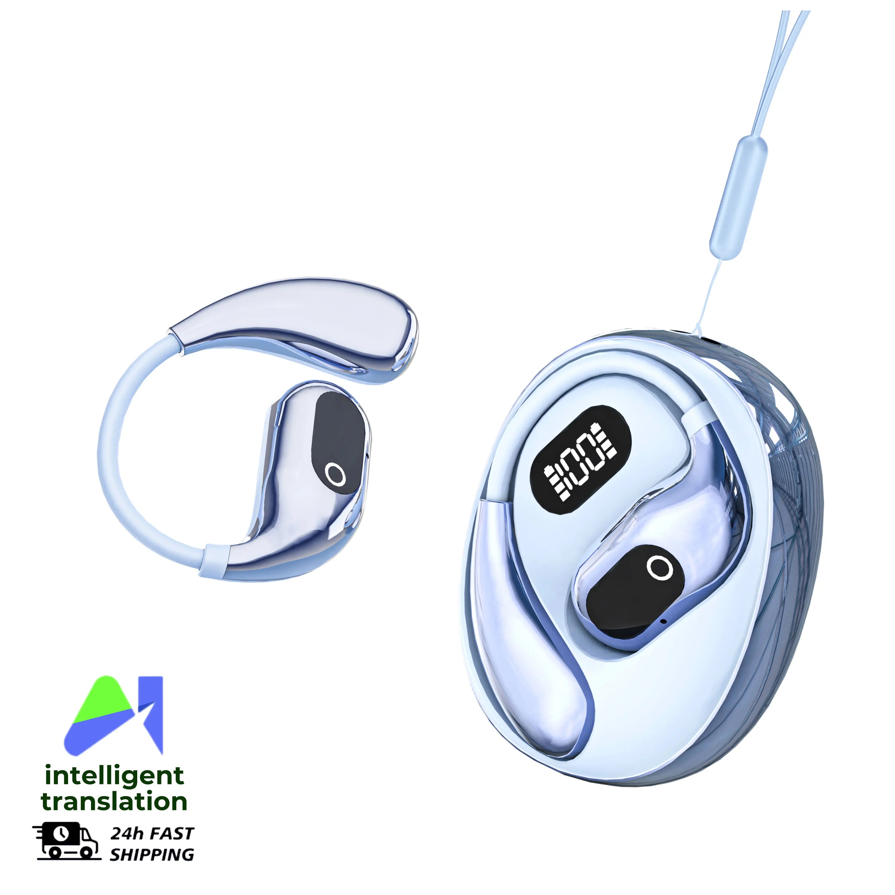 Echtzeit-Übersetzungs-Kopfhörer 144 Sprachen Übersetzer Kopfhörer Kabellose Bluetooth 5.4 Headsets für Business, Büro, Reisen